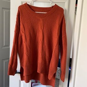 Rust orange knit sweater